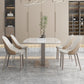 Nordic Sintered Stone Top Dining Set Rectangle 1/4/5/7 Pieces Dinette Table Set Clearhalo 'Dining Room Sets' 'Dining Tables & Seating' 'dining_room_set' 'furn' 'furn_dining_room_set' 'Furniture' 'Kitchen & Dining Furniture' 1200x1200_e0a7c266-49b6-4204-8713-2cae367da5b0