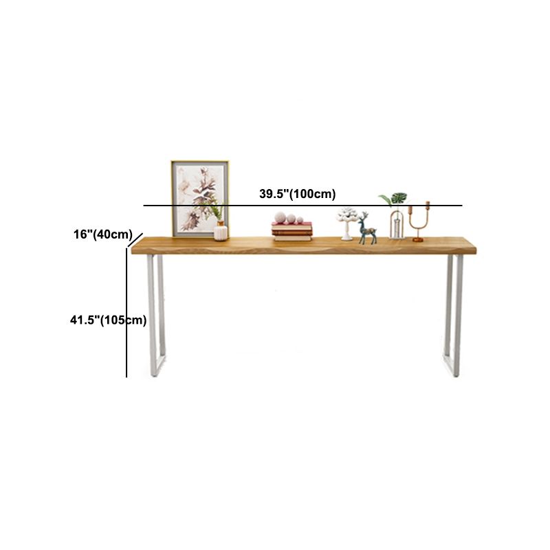 Rectangle de table de bar à bois massif rectangle Ensemble de comptoir 1/4 pièces avec tabourets sans dos