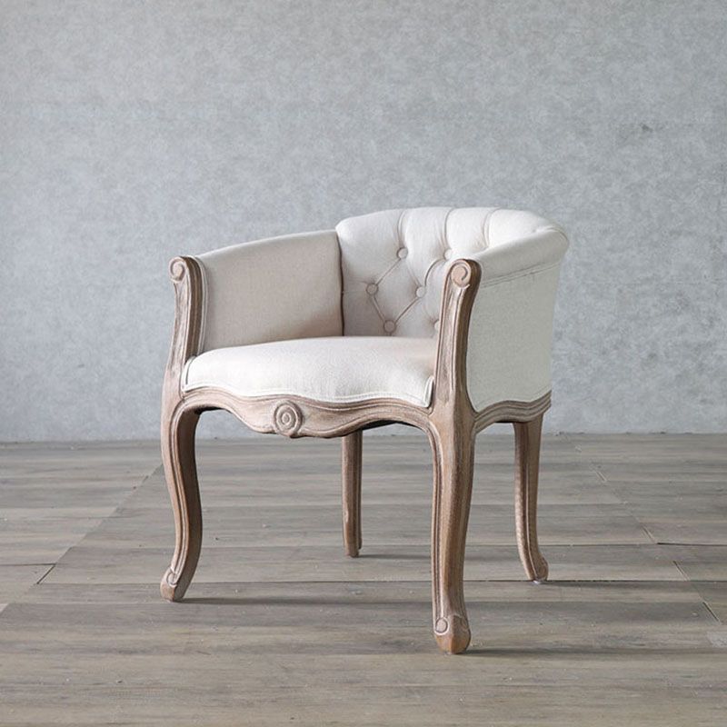 マット仕上げソリッドバックチェアファームハウスコーヒーショップファブリックアームチェア