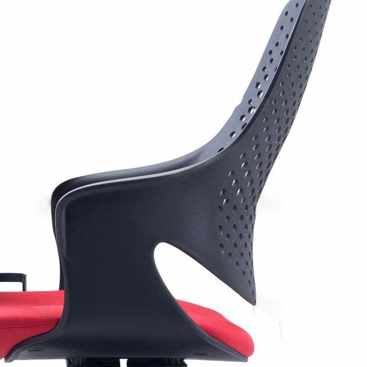 Silla de conferencia no angustiante moderna de plástico con silla de ruedas giratorias