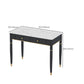 Contemporary Parsons Office Desk Black and White Writing Desk with Drawers