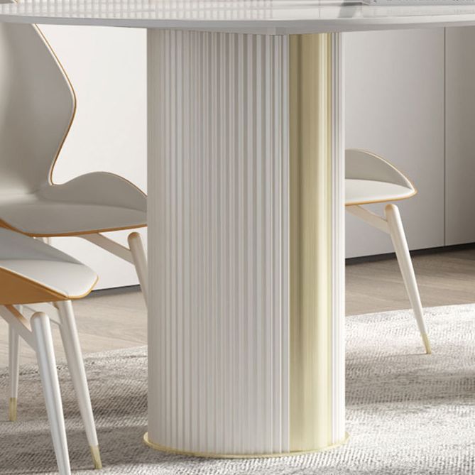 Ovaal dubbele voetstuk meubels luxe stijl stenen eetkamer collectie