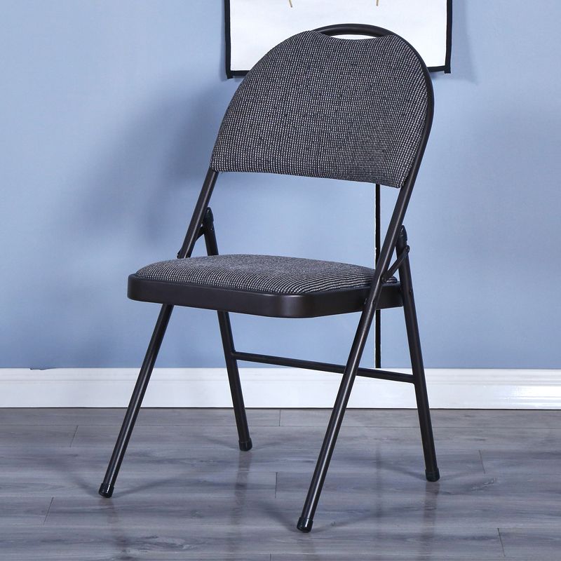 Moderne stijl open rug metalen vouwbare armloze eetkamerstoelen (set van 1/4/8)