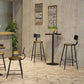 Industrial 1/3/4/5 Pieces Bar Table Set Round Pine Wood Counter Table with Stools for Cafe Clearhalo 'Bar Furniture' 'furn' 'furn_home_bar_bar_sets' 'Furniture' 'Home Bars & Bar Sets' 'home_bar_bar_sets' 'Kitchen & Dining Furniture' 1200x1200_e0aef3ec-c9ce-476b-9228-4211218e7406