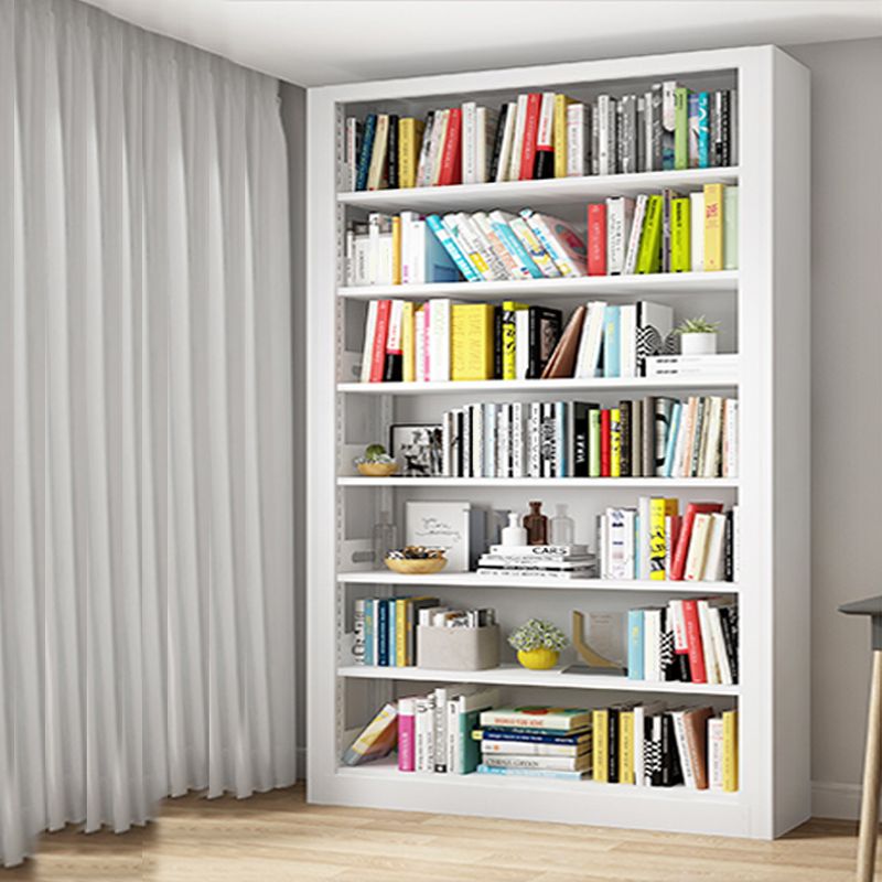 Estantería de metal estantería moderna con estantes rectangulares, 11.8 "de ancho