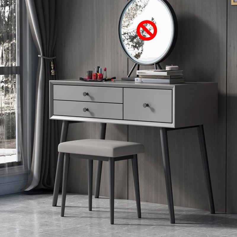 Hedendaagse houten ijdelheid make -uptafel set 3 ladekapida