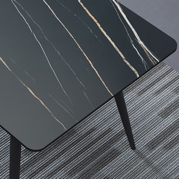 Rectangle Dining Table Industrial Style 4 Legs Base Sintered Stone Table for Home Clearhalo ' dining_table' 'Dining Tables & Seating' 'Dining Tables' 'furn' 'furn_dining_table' 'Furniture' 'furniture_dining_table' 'Kitchen & Dining Furniture' 'kitchen&dining_furn' 'kitchen' 'kitchen_dining_table' 1200x1200_e0b0103b-f84f-4895-804f-e1d4c157a54e