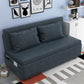 32.28" Wide Sleeper Sofa Gray Faux leather Sofa Bed with Detachable Mattress