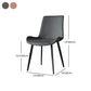 Industrial Solid Back Side Chairs PU Leather Dining Chairs for Home