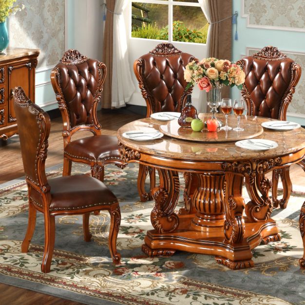 Massivholz Esszimmerstühle Glamstil armlose Esstühle für Esszimmer