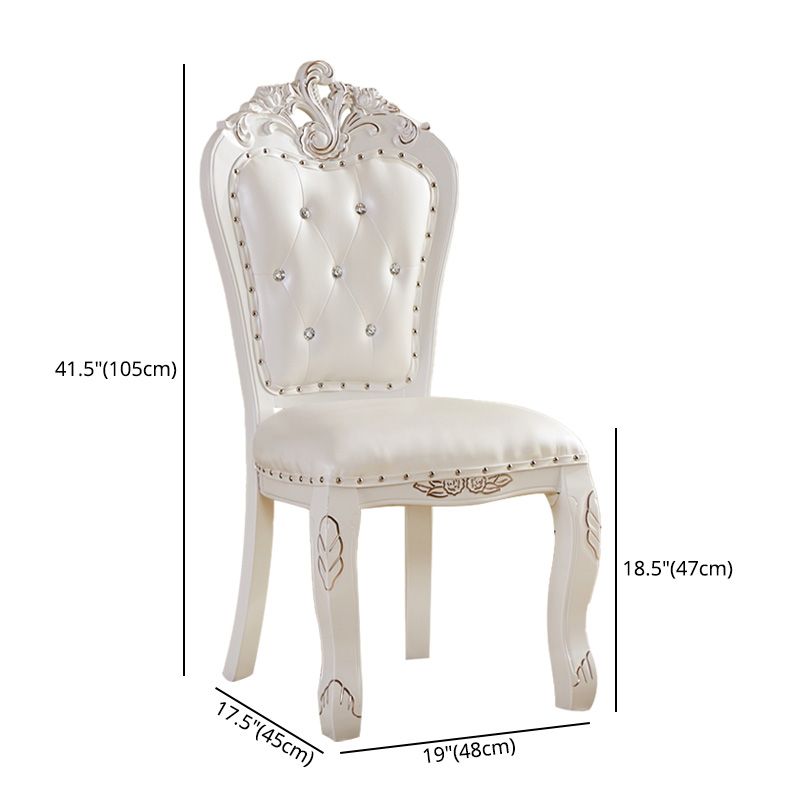 Upholstered European Style Restaurant Side Chair Open White Dining Chair Clearhalo ' kitchen&dining_furn' 'Dining Chairs' 'Dining Tables & Seating' 'dining_chair' 'furn' 'furn_dining_chair' 'Furniture' 'furniture_dining_chair' 'Kitchen & Dining Furniture' 'kitchen' 1200x1200_e0b54f87-fe33-4281-af3e-5e8f63cf329a
