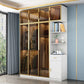 Modern Style Glass Wardrobe Bedroom Wardrobe Closet with Drawer Clearhalo 'Armoires & Wardrobes' 'armoires_wardrobes' 'Bedroom Furniture' 'furn' 'furn_armoires_wardrobes' 'Furniture' 1200x1200_e0b95819-80fc-4e05-a232-f01c30b401b3