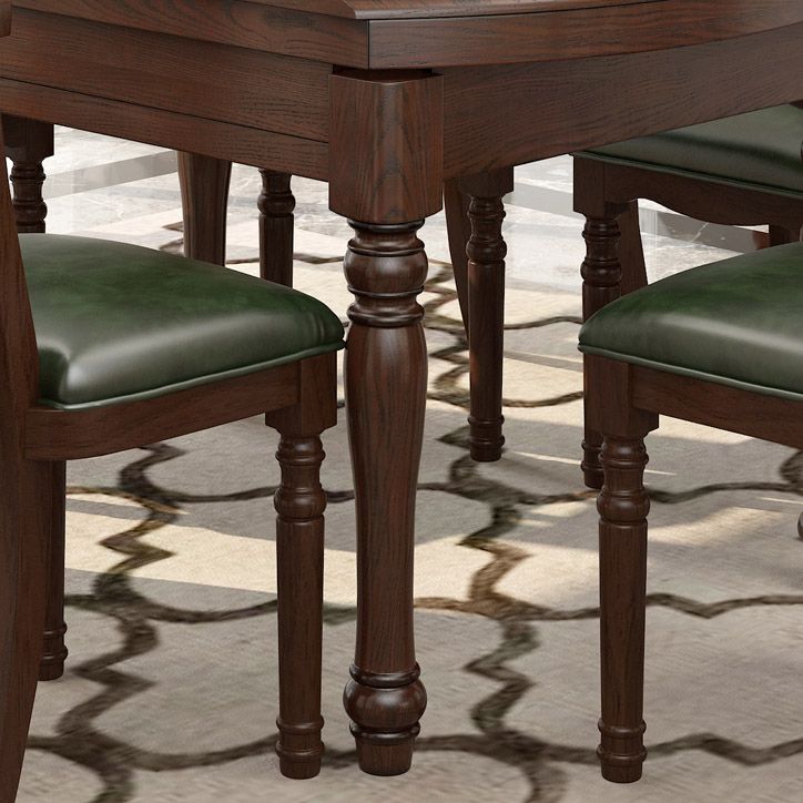 Mid-Century Modern Round Kitchen Dinner Table Solid Wood 4 Legs Dining Table