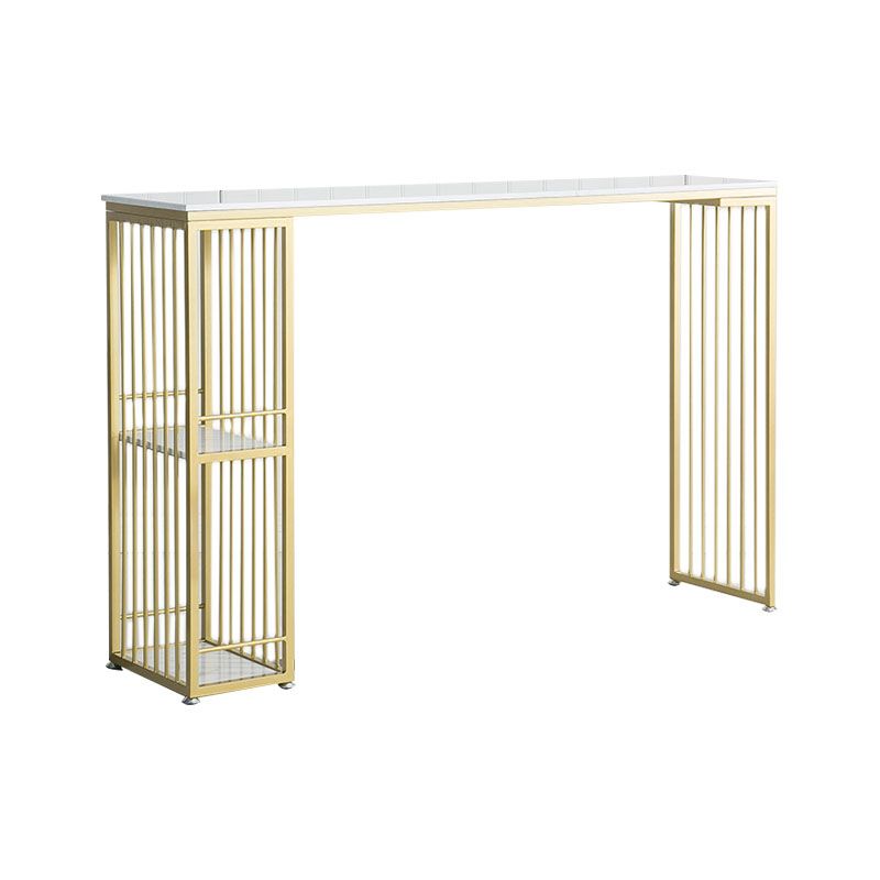 Glamstil -Bar Tisch Set 1/3 Stücke Rechteckstange mit gepolsterten Hockern