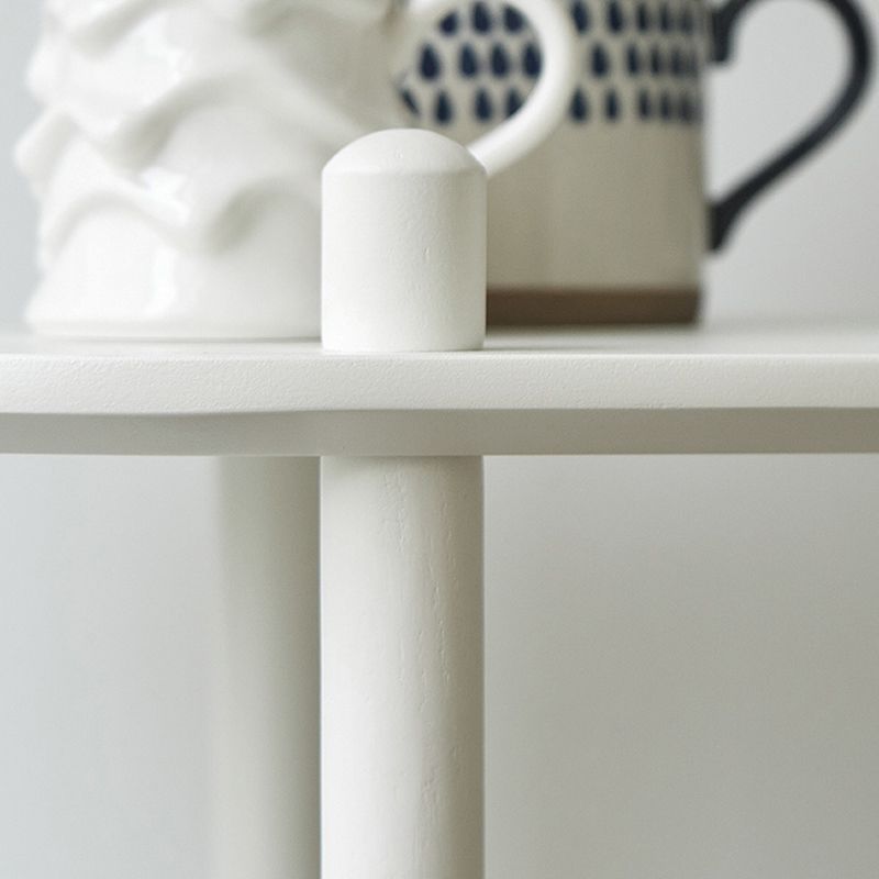 Modern White Solid Wooden Bookcase Open Shelf Bookshelf for Bedroom