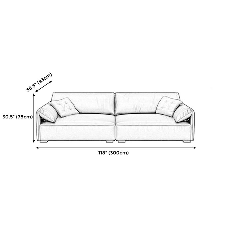 ステイン抵抗性のあるリビングルーム枕トップアーム標準グレーソファ