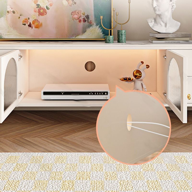 Glam TV Media Console Glass Media Console TV Stand for Living Room Clearhalo 'furn' 'furn_tv_stands_entertainment_centers' 'Furniture' 'Living Room Furniture' 'TV Stands & Entertainment Centers' 'TV Stands & Media Storage Furniture' 'tv_stands_entertainment_centers' 1200x1200_e0be01fe-c237-4c29-b024-b4fd5e070a71