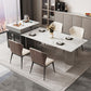 Mesa de comedor de piedra sinterizada, mesa con pedestal doble para cocina, comedor