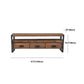 Industrial Wooden Media Console with Drawers, Brown Stand Console Clearhalo 'furn' 'furn_tv_stands_entertainment_centers' 'Furniture' 'Living Room Furniture' 'TV Stands & Entertainment Centers' 'TV Stands & Media Storage Furniture' 'tv_stands_entertainment_centers' 1200x1200_e0bf6aff-8195-4bb7-9a9c-1c1361796a5d