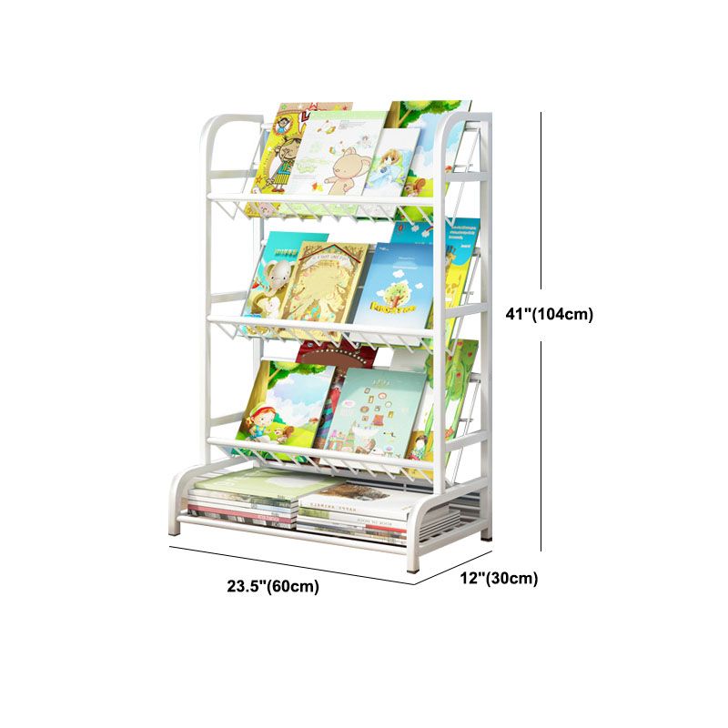 Metal Bookcase Matter Finish Contemporary Etagere Shelf Bookcase Clearhalo 'Bookcases' 'furn' 'furn_bookcases' 'Furniture' 'Office Furniture' 1200x1200_e0bf9ce4-80f5-47f7-b33d-a41b7887decc