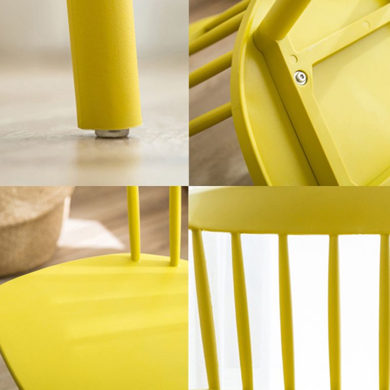 Plastic Scandinavian Kitchen Dining Room Chair Windsor Back Side Chair Clearhalo ' kitchen&dining_furn' 'Dining Chairs' 'Dining Tables & Seating' 'dining_chair' 'Furniture' 'furniture_dining_chair' 'Kitchen & Dining Furniture' 'kitchen' 1200x1200_e0c0e945-99ae-40c3-a0af-5cb6666c4b22