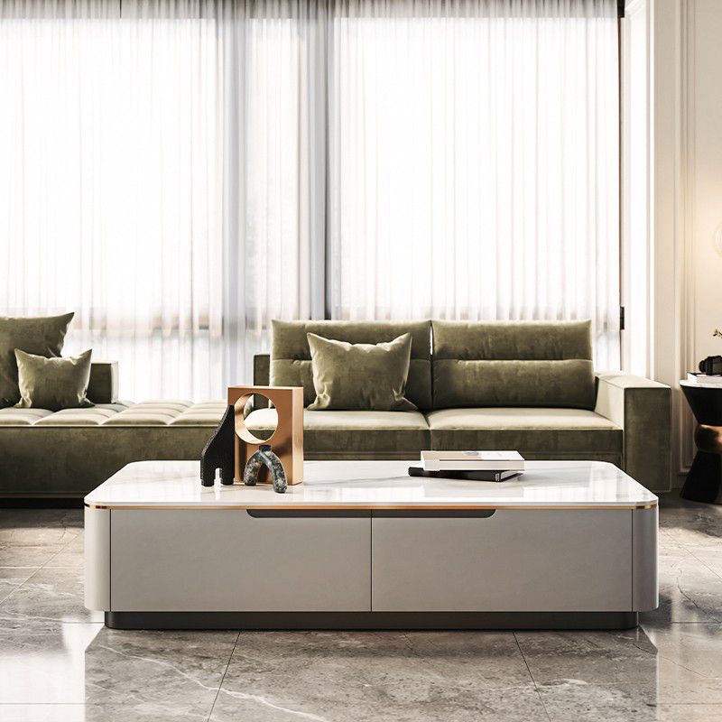 Glam Sled Coffee Table Slate Rectangular Coffee Table Set for Bedroom and Living Room Clearhalo 'Coffee & Accent Tables' 'Coffee Tables' 'coffee_tables' 'furn' 'furn_coffee_tables' 'Furniture' 'Living Room Furniture' 1200x1200_e0c2797b-e8b8-434c-881f-c0c9cdfa6ab9