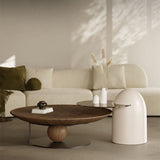 Abstracte koffie of eindtafel eigentijdse massieve houten koffiecocktailtafel