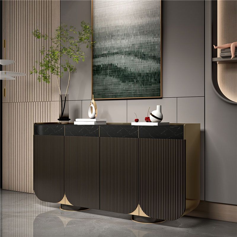 Glam Sideboard Stone Sideboard Buffet with Drawers for Dining Room Clearhalo 'buffet_sideboard' 'Buffets & Sideboards' 'furn' 'furn_buffet_sideboard' 'Furniture' 'Kitchen & Dining Furniture' 1200x1200_e0c32b0f-f248-4842-a9d2-d849d9d8a3ce