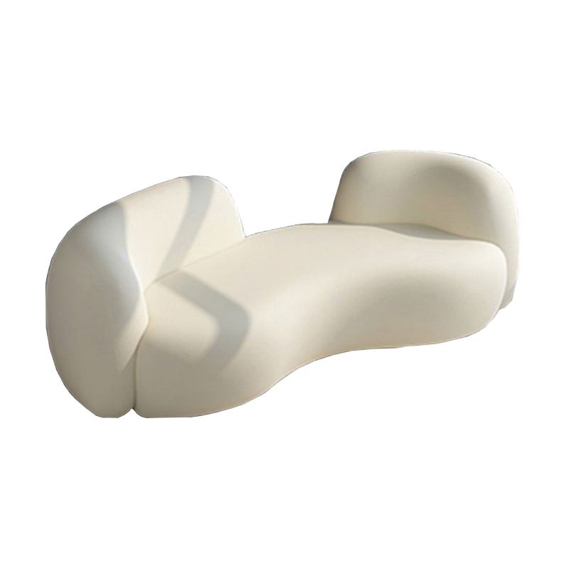 Ingebouwde arm gebogen bank voor appartement beige hedendaagse bank