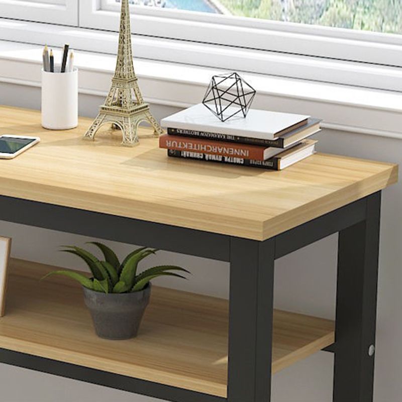 Tavolo rettangolare in metallo e legno moderno tavolo da bar di casa minimalista moderno