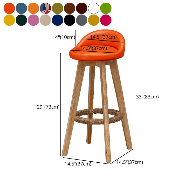 Natural Wood Upholstered Counter Stools Scandinavian Low Back Bar Stools Clearhalo 'Bar Furniture' 'Bar Stools' 'bar_stools' 'furn' 'furn_bar_stools' 'furniture_bar_stools' 'Kitchen & Dining Furniture' 'kitchen&dining_furn' 'kitchen' 'kitchen_furn' Furniture' 1200x1200_e0c67b2b-a228-42c2-9436-64b0e64aede9