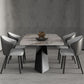 Modern Sintered Stone Rectangle Dining Set Standard Height Black Legs Home Dining Set Clearhalo 'Dining Room Sets' 'Dining Tables & Seating' 'dining_room_set' 'furn' 'furn_dining_room_set' 'Furniture' 'furniture_dining_room_set' 'Kitchen & Dining Furniture' 'kitchen&dining_furn' 'kitchen' 1200x1200_e0c75648-f5e6-4c53-ab54-bc029a3585c0