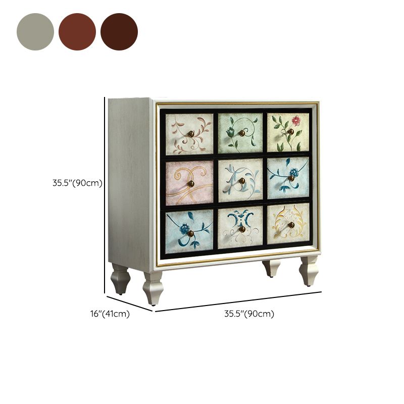 Cassettiera orizzontale in legno per camera da letto tradizionale con cassetti