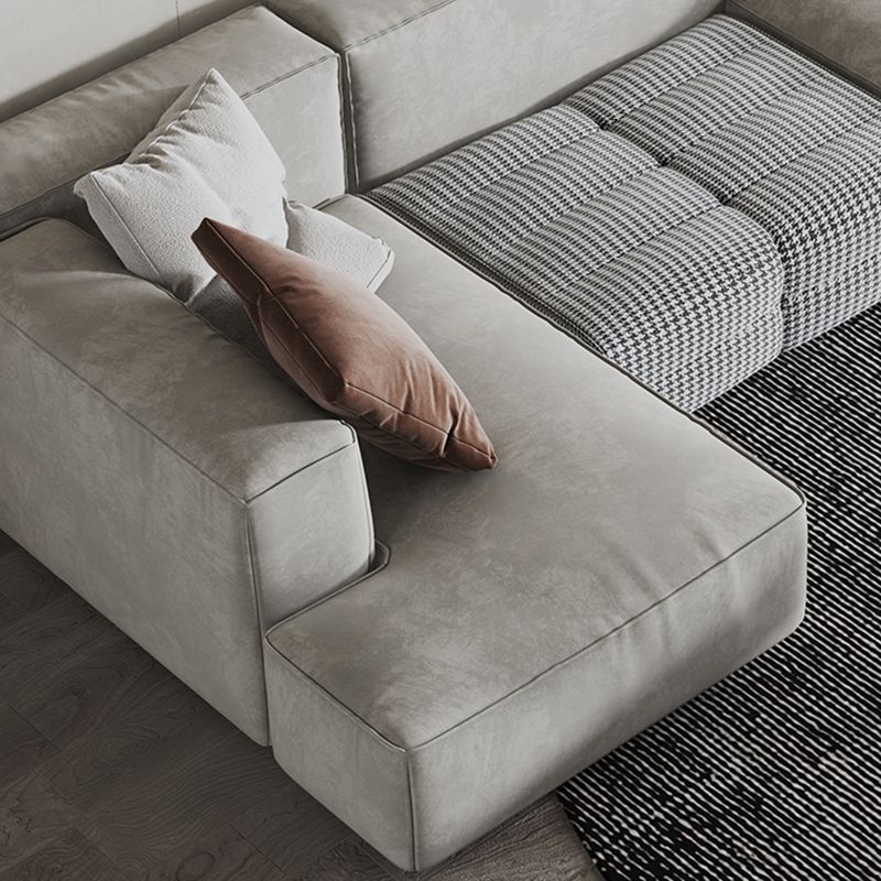 Cojín de brazo cuadrado Sala de estar de terciopelo de terciopelo y chaise