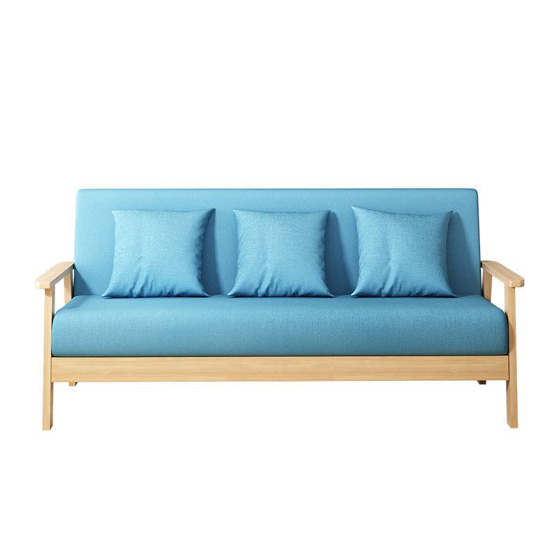 Fabric Square Arm Slipcovered 2/3 Seat Sofa Solid Color Sofa for Apartment Clearhalo 'Furniture' 'furniture_sofas' 'kitchen' 'kitchen_sofas' 'Living Room Furniture' 'Sofa' 'sofas' 1200x1200_e0c8f43a-22a1-46e9-afc2-cab8067c3323