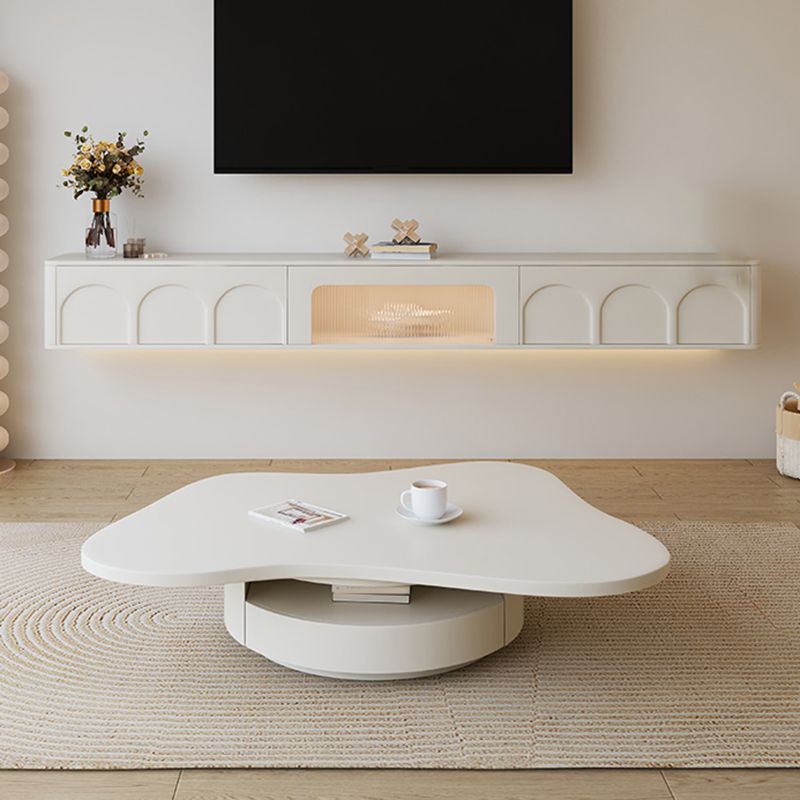 Contemporary TV Console White Floating Faux Wood Media Console with Drawers Clearhalo 'furn' 'furn_tv_stands_entertainment_centers' 'Furniture' 'Living Room Furniture' 'TV Stands & Entertainment Centers' 'TV Stands & Media Storage Furniture' 'tv_stands_entertainment_centers' 1200x1200_e0c9a492-d8c9-4c77-b4b8-8b8609653312