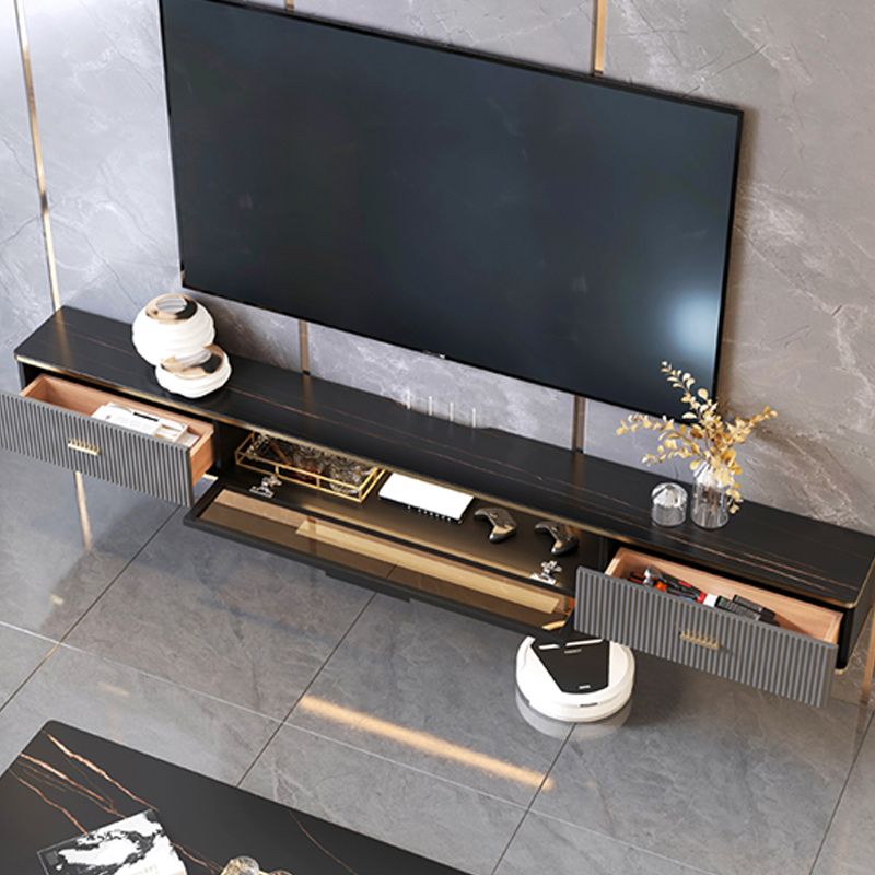 Black Slate TV Cabinet Gorgeous Style Home Wall Mounted TV Cabinet Console