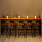 Modern Bar Table Set  1/6/11 Pieces Rectangle Wood Counter Table with High Stools for Bar
