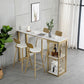 Rectangular Bar Table Set Glam 1/2/3/5 Pieces Bar Table and Stools for Dining Room Clearhalo 'Bar Furniture' 'furn' 'furn_home_bar_bar_sets' 'Furniture' 'Home Bars & Bar Sets' 'home_bar_bar_sets' 'Kitchen & Dining Furniture' 1200x1200_e0ce694d-c70c-4ed0-9e6a-b47d7bfa0901