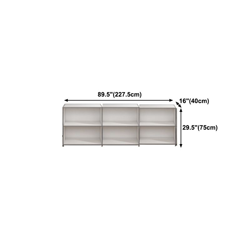 Sideboard in metallo moderno in metallo bianco sideboard da pranzo con spazio