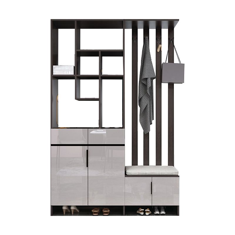 Modern Wooden 13.77" Wide Accent Cabinet with Drawers and Shelves Clearhalo 'Cabinets & Chests' 'cabinets_chests' 'furn' 'furn_cabinets_chests' 'Furniture' 'Living Room Furniture' 1200x1200_e0cf6d42-025b-473d-b785-9679a959361a