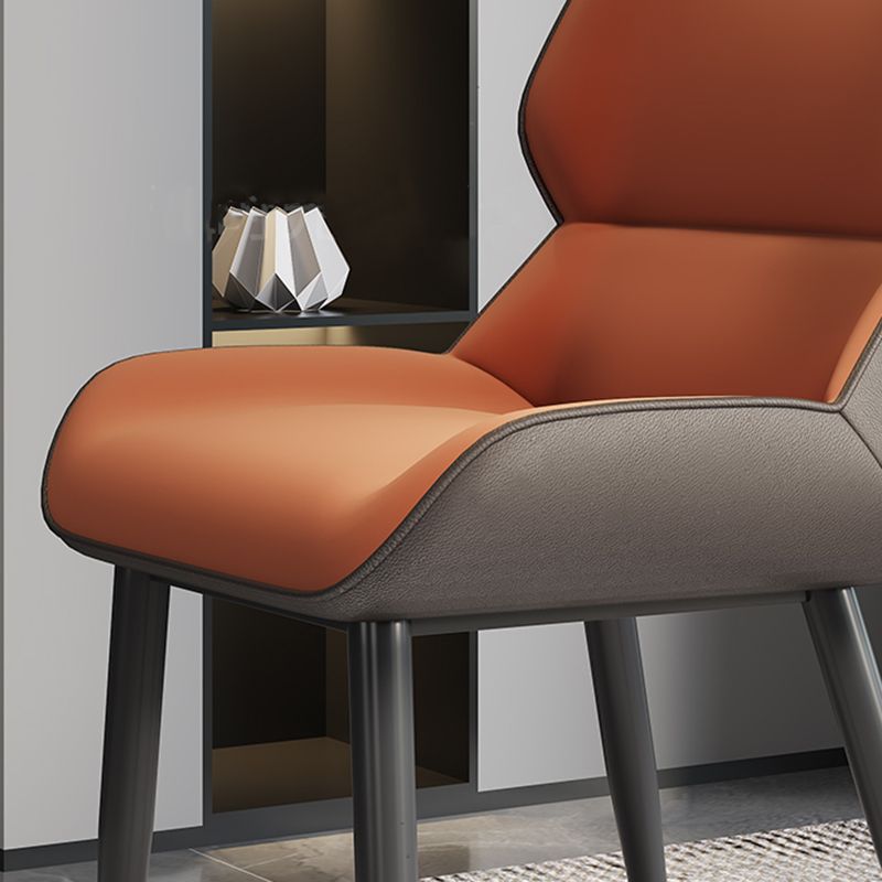 Modern Style Parsons Dining Chair Faux Leather Armless Dining Chair Clearhalo 'Dining Chairs' 'Dining Tables & Seating' 'dining_chair' 'furn' 'furn_dining_chair' 'Furniture' 'Kitchen & Dining Furniture' 1200x1200_e0cf88f9-6ade-413c-9e3b-5cb5ebb71bba