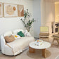 3 Legs Coffee Table Contemporary Round Stone Coffee or End Table