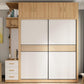 Bedroom Wardrobe Armoire Cabinet, Artificial Wood Modern Storage Cabinet with Drawers