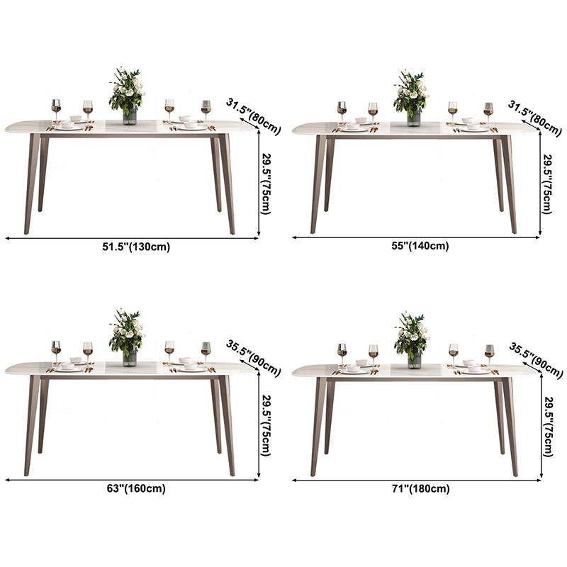 Metal Contemporary Rectangular Dining Table Sintered Stone Table with 4 Legs Clearhalo ' dining_table' 'Dining Tables & Seating' 'Dining Tables' 'furn' 'furn_dining_table' 'Furniture' 'furniture_dining_table' 'Kitchen & Dining Furniture' 'kitchen&dining_furn' 'kitchen' 'kitchen_dining_table' 1200x1200_e0d1c58f-ea97-4faf-9645-023c83000dcb