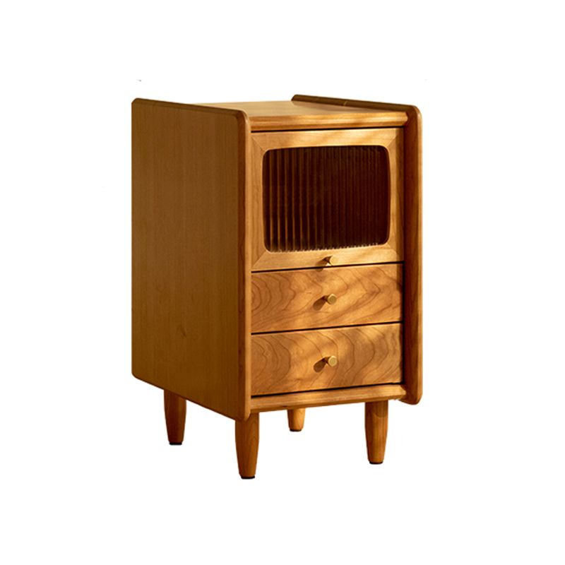 Moderno tavolo da notte in legno massiccio 21 "H comodino da letto di stoccaggio con gambe