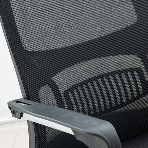 Silla de escritorio tapizada AirGrid, transpirable, negra, contemporánea, de 23" de ancho
