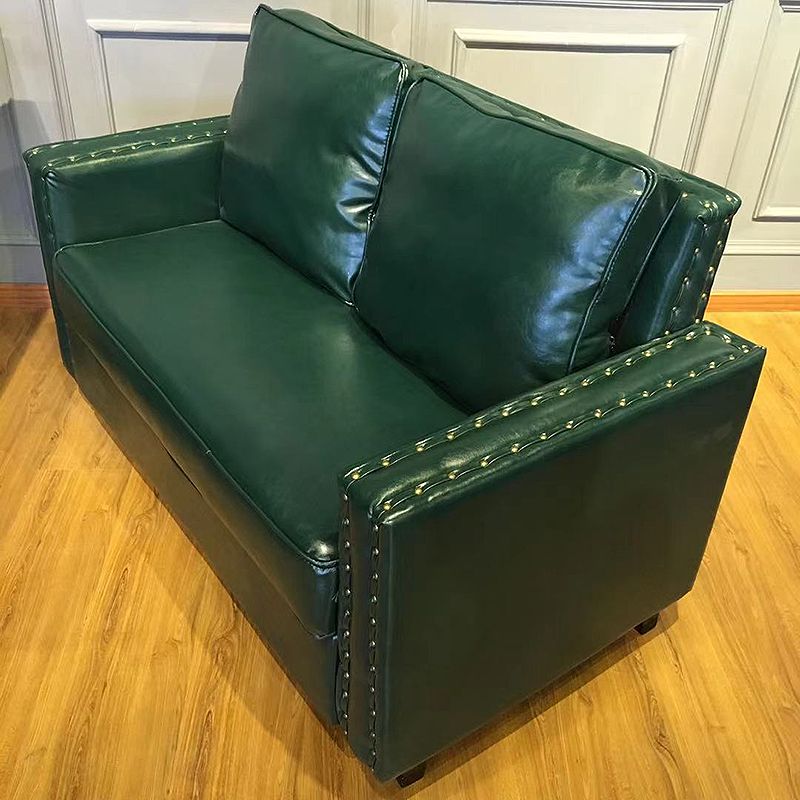 Mid Century Modern Leather Sofa 31.5"High Rolled Arm Sofa for Cafe Clearhalo 'furn' 'furn_sofas' 'Furniture' 'furniture_sofas' 'kitchen' 'kitchen_sofas' 'Living Room Furniture' 'Sofa' 'sofas' 1200x1200_e0d54236-045c-4bd8-bd05-bcc52736435d