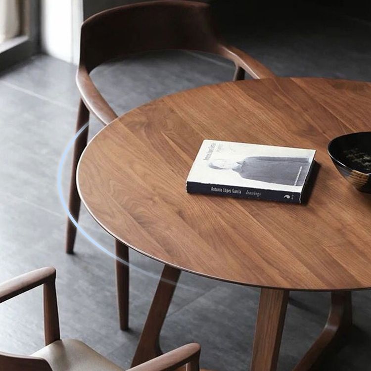 1/2/3/5/7 pc's moderne ronde vorm massief hout dinette tafel met stoel