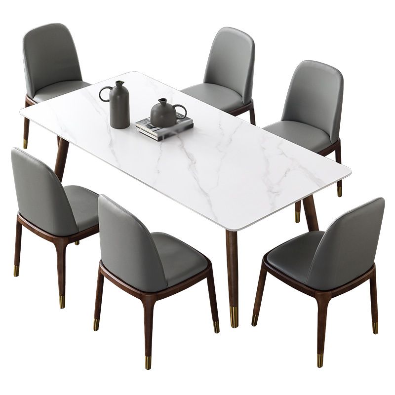 Modern Style Stone Dining Table 4-foot Dining Site Table for Dining Room Clearhalo ' dining_table' 'Dining Tables & Seating' 'Dining Tables' 'furn' 'furn_dining_table' 'Furniture' 'furniture_dining_table' 'Kitchen & Dining Furniture' 'kitchen&dining_furn' 'kitchen' 'kitchen_dining_table' 1200x1200_e0d66a1e-756f-4920-b30d-c09a2222ad07